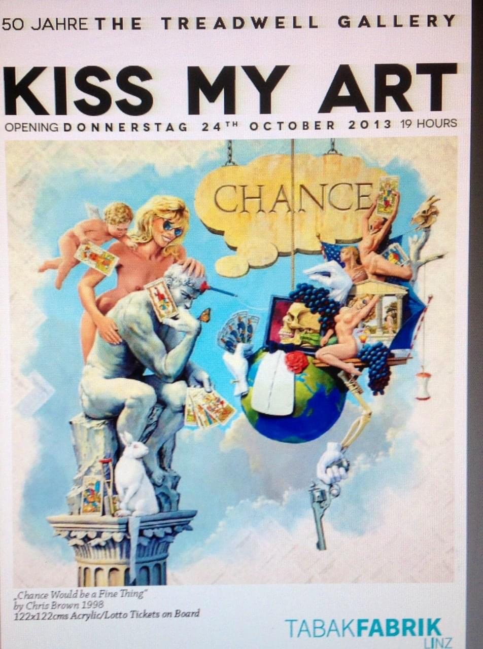 London gallery owner Nick Treadwell celebrated "50 Years The Treadwell Gallery" in 2013 with the major exhibition "Kiss my Art" at Tabakfabrik Linz